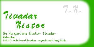 tivadar nistor business card